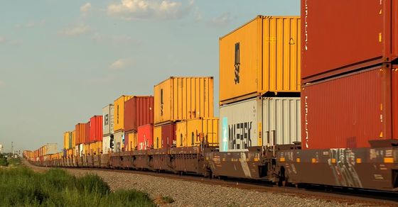中国から米国への国際鉄道貨物 アマゾンFBA倉庫